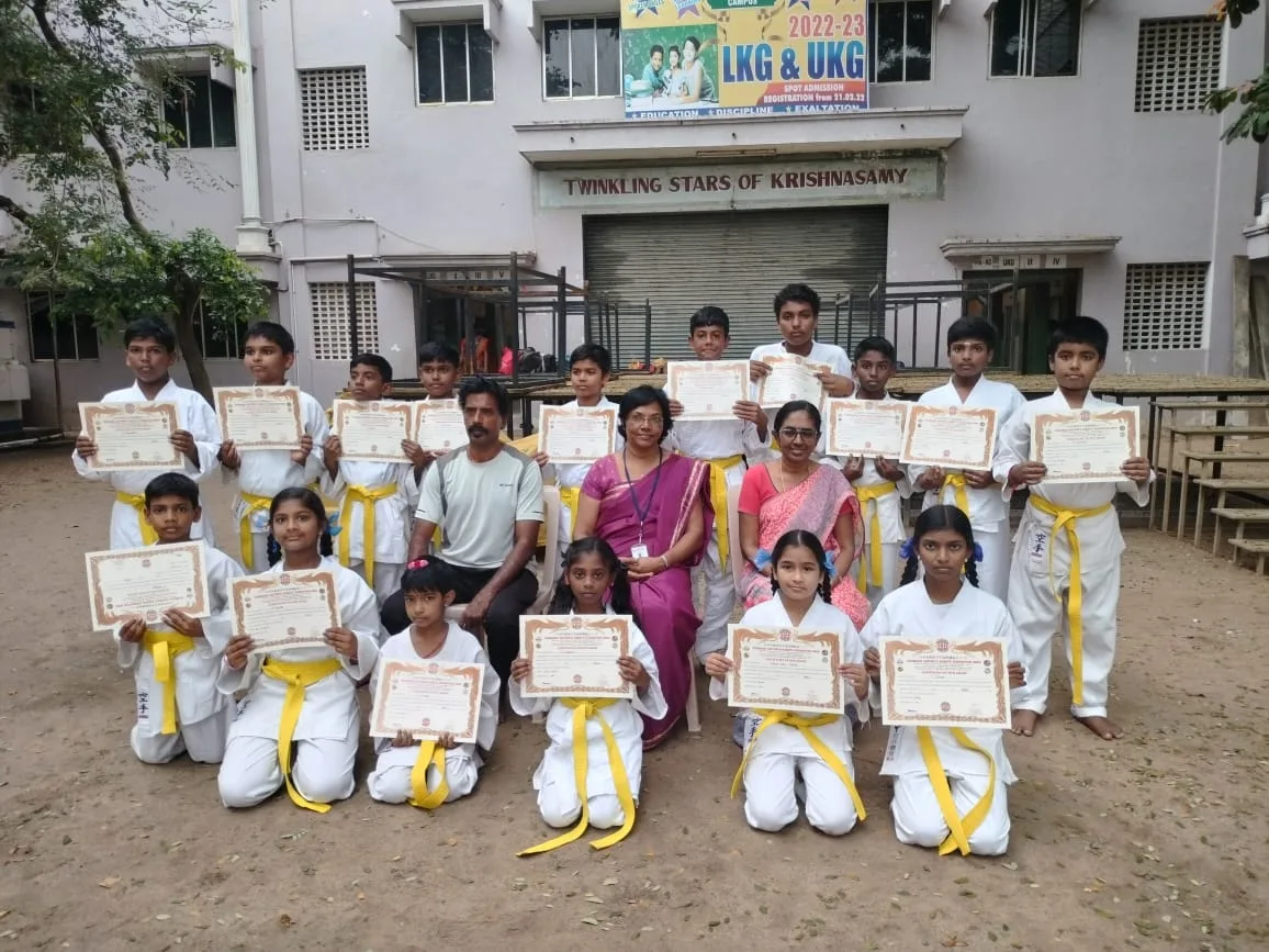 Yellow Belt Winners of Karate..