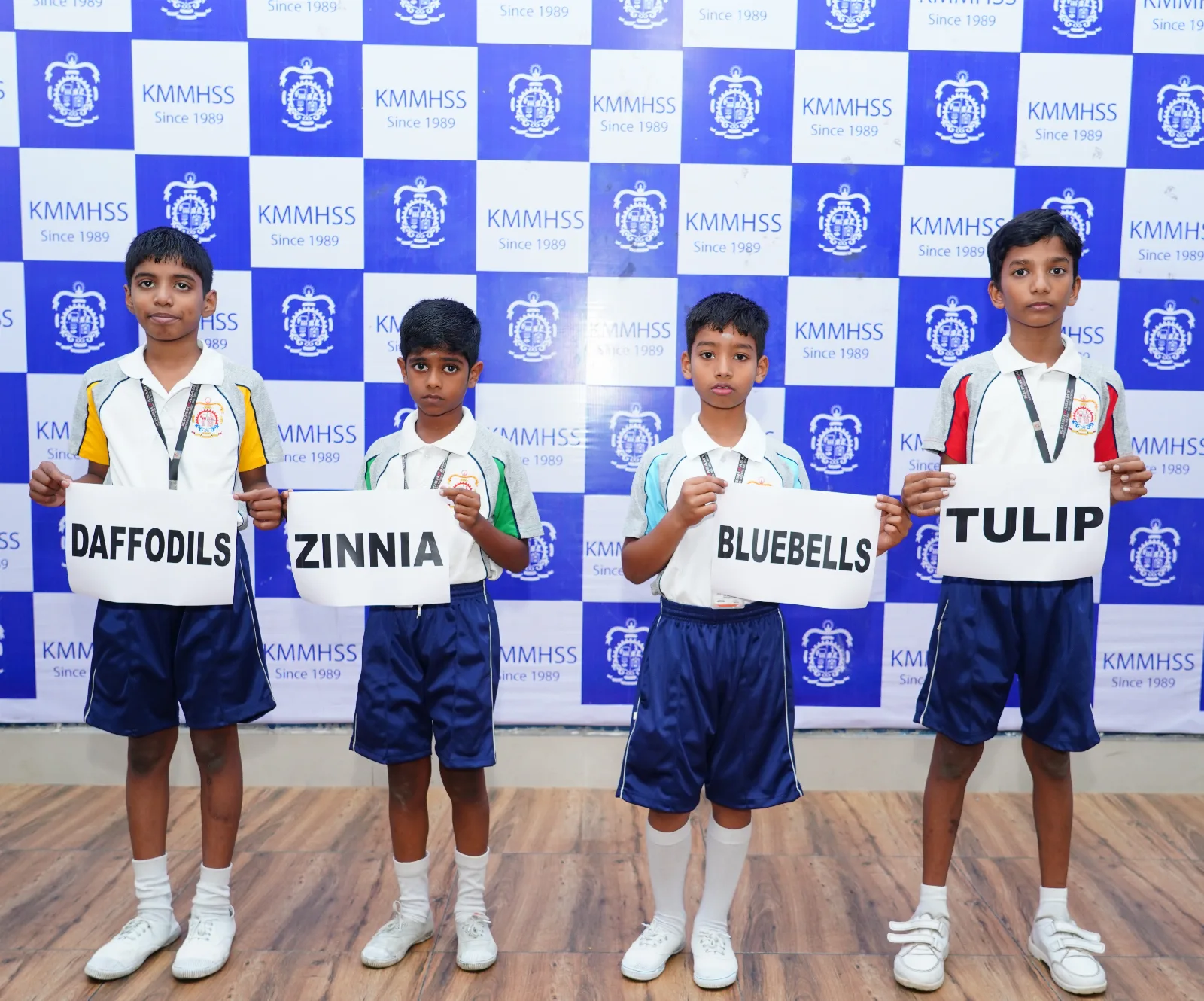 Classes I–V · Boys house uniform